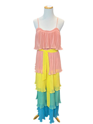 Multicolour ruffle dress size medium