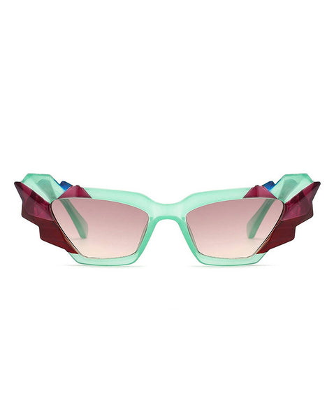 Women Geometric Irregular Cat Eye Fashion Sunglasses: No Packaging