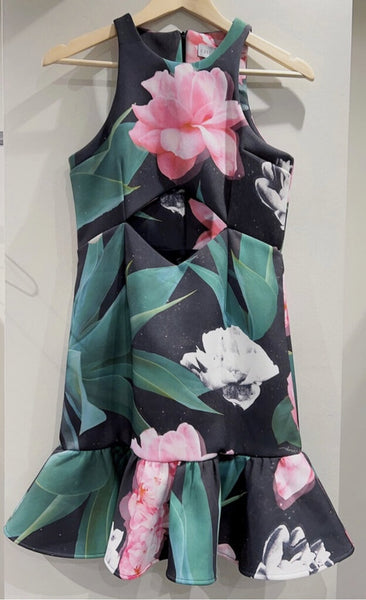 casper + pearl floral mini dress