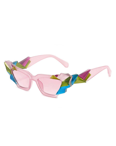 Women Geometric Irregular Cat Eye Fashion Sunglasses: No Packaging