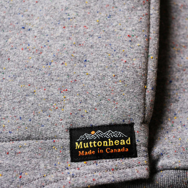 Camping Hoodie - Heather Grey Rainbow Speckle: Medium