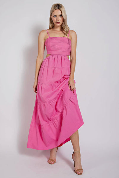 Edit by nine cotton pleated detail maxi