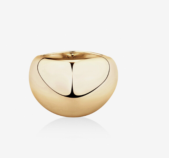 Max Dome Ring- Stainless Steel Waterproof 14K: Yellow Gold / 8