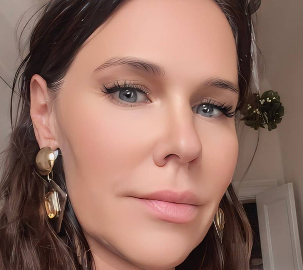 Chandelier Mirror Earring - Geo mixed Metal Steel Earrings