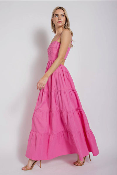Edit by nine cotton pleated detail maxi
