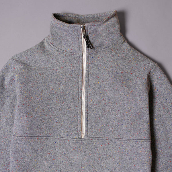 Fleece Field Zip  - Heather Grey Rainbow Speckle: Large