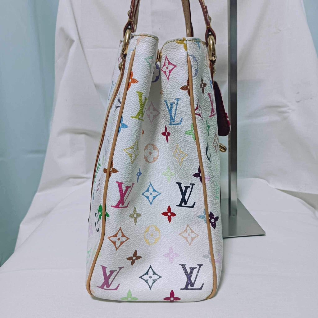 Preloved Louis Vuitton White Multicolor Monogram Aurelia GM Tote