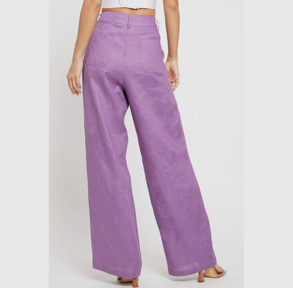 Linen Pleat Pants