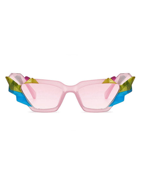 Women Geometric Irregular Cat Eye Fashion Sunglasses: No Packaging