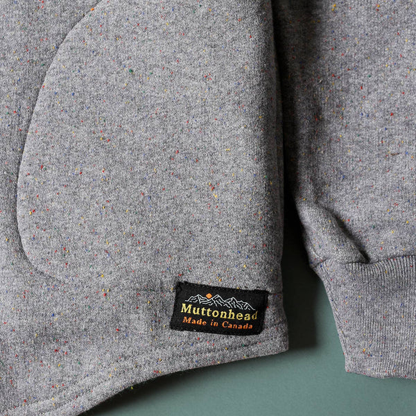 Camping Hoodie - Heather Grey Rainbow Speckle: Medium