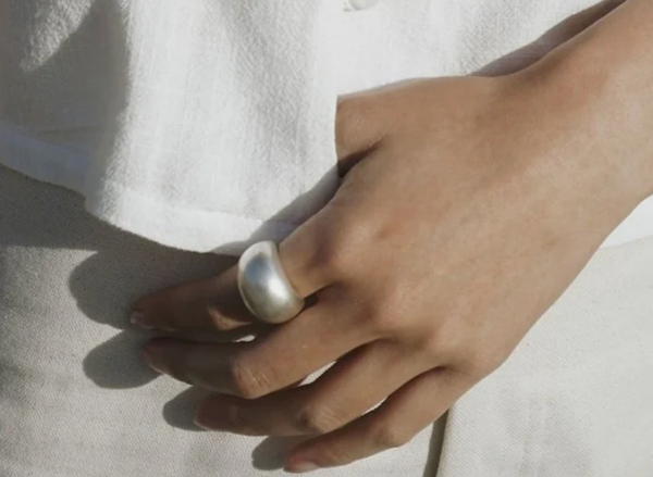 Max Dome Ring- Stainless Steel Waterproof 14K: Yellow Gold / 8