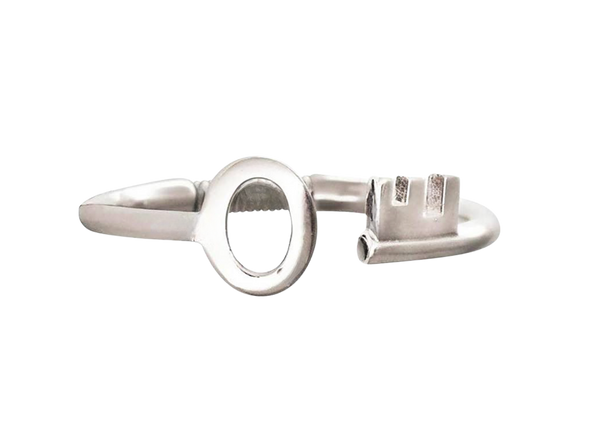Key to Your Heart Hinge Cuff Bracelet Bangle: Yellow Gold