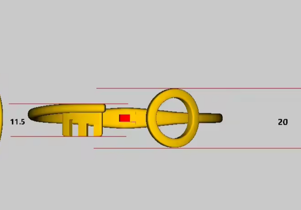 Key to Your Heart Hinge Cuff Bracelet Bangle: Yellow Gold