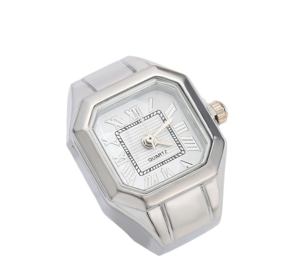 Pascal Watch Ring- Quartz Stretch Ring- Gift Box : Yellow Gold