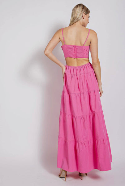 Edit by nine cotton pleated detail maxi