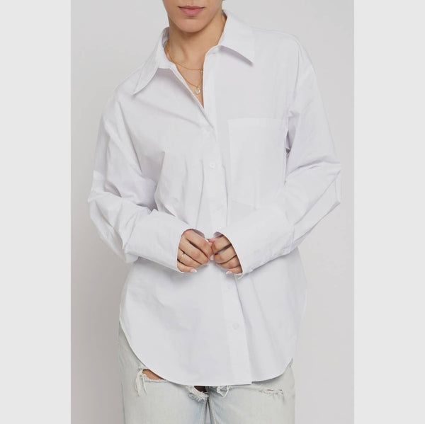 Oversized Extended Cuff Button Down Shirt