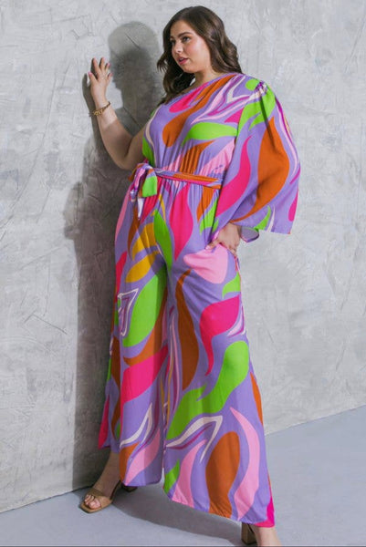 A printed Woven Jumpsuit Size XL