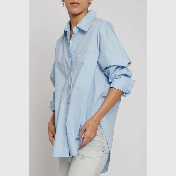 Oversized Extended Cuff Button Down Shirt
