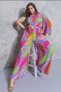 A printed Woven Jumpsuit Size XL