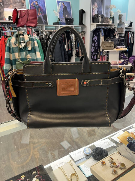 Coach 1941 DOUBLE Swagger Prairie Rivets black leather