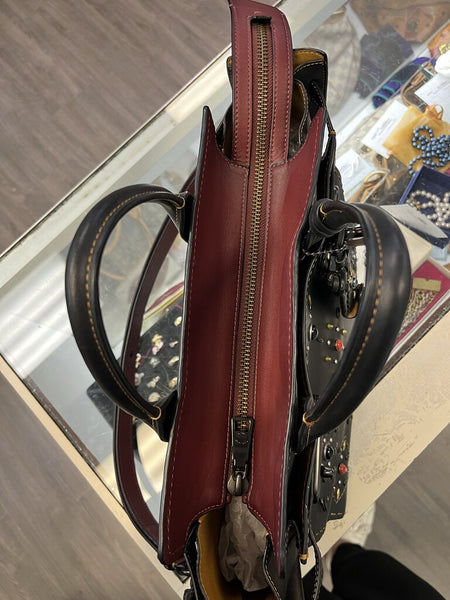 Coach 1941 DOUBLE Swagger Prairie Rivets black leather