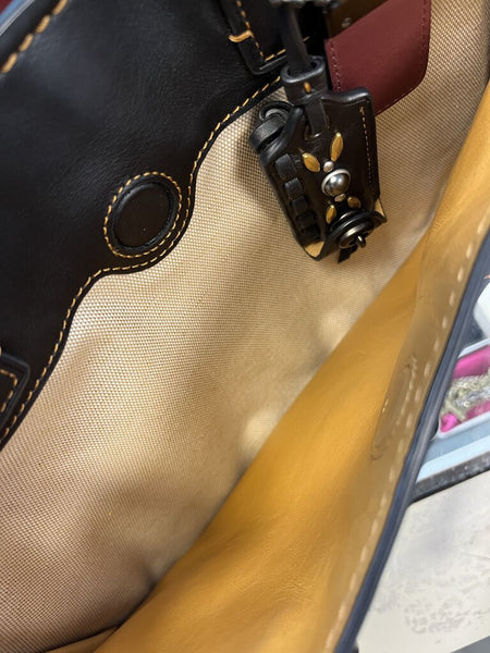 Coach 1941 DOUBLE Swagger Prairie Rivets black leather