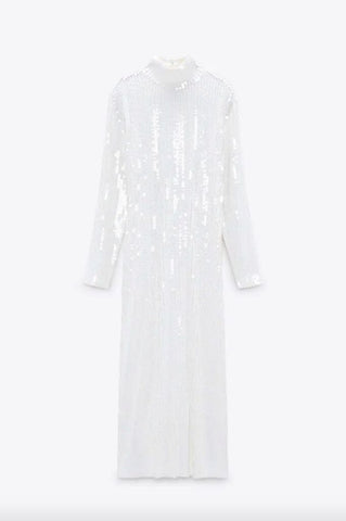 Zara Sequin Dress Size Medium NWT