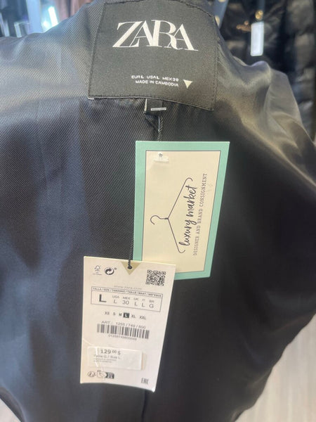 Zara Faux Leather Coat Size Large NWT