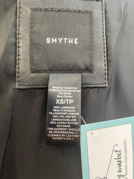 Smythe Quilted Leather Swing Coat Size XS