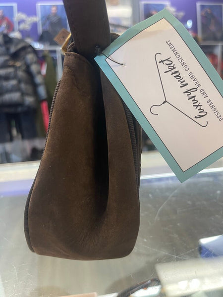 Salvatore Ferragamo suede logo flap crossbody bag