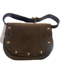 Salvatore Ferragamo suede logo flap crossbody bag