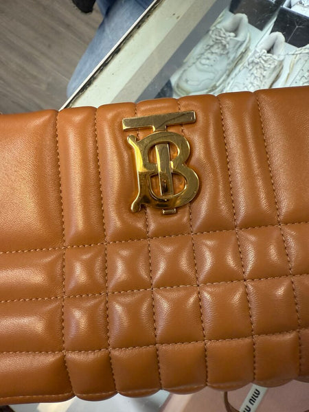 Burberry Small Quilted Lola bag in maple lambskin