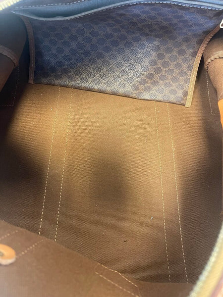 Celine Macadam Coated Canvas Boston Bag 16"