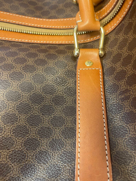 Celine Macadam Coated Canvas Boston Bag 16"