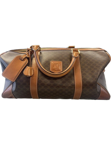 Celine Macadam Coated Canvas Boston Bag 16"