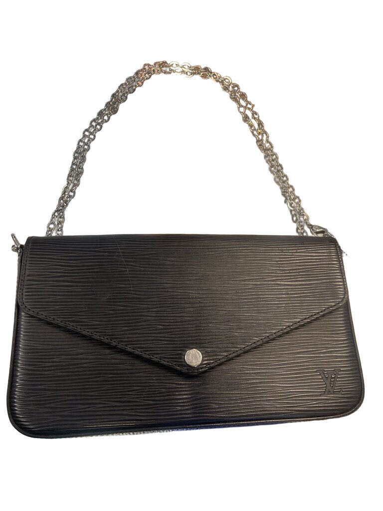 Louis Vuitton Pochette Felicie Black Epi Leather