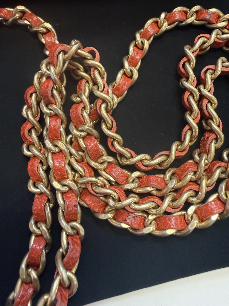 Chanel Red Quilted Caviar Leather Wallet on Chain (WOC)