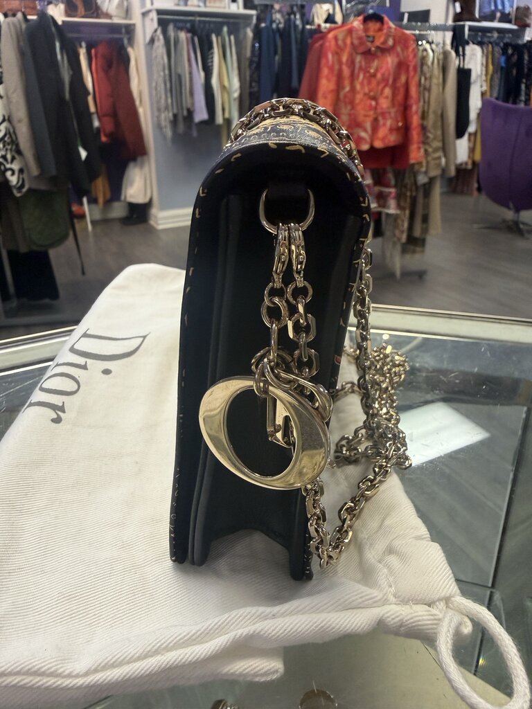 Christian Dior Animals Chain Pouch Printed Leather Collectable