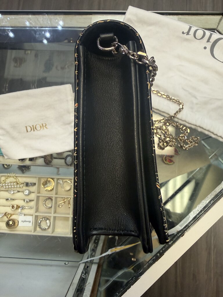 Christian Dior Animals Chain Pouch Printed Leather Collectable