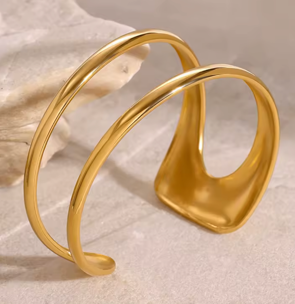  Fuse Cuff- Arm Band Bracelet 14K Gold