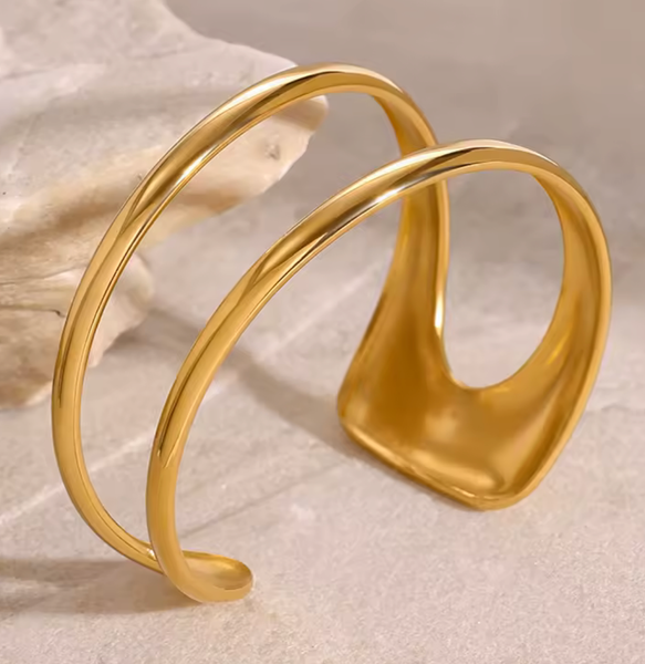  Fuse Cuff- Arm Band Bracelet 14K Gold