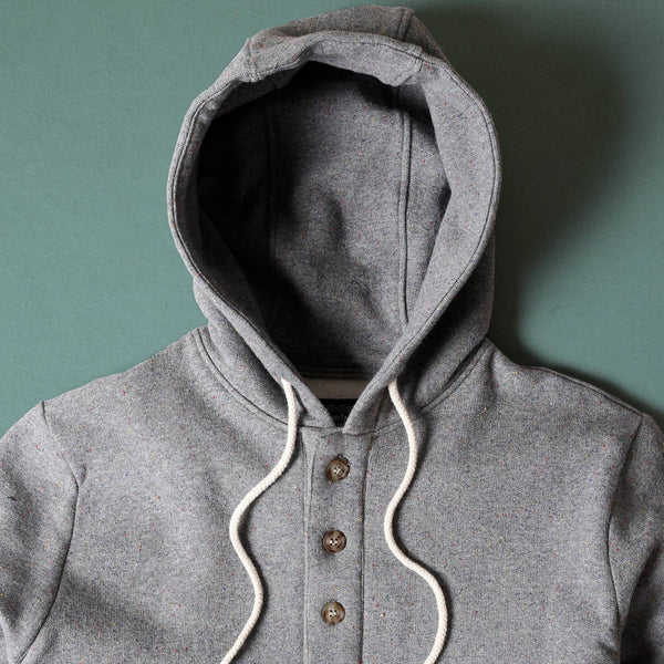 Camping Hoodie - Heather Grey Rainbow Speckle: Medium