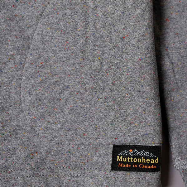 Fleece Field Zip  - Heather Grey Rainbow Speckle: Large