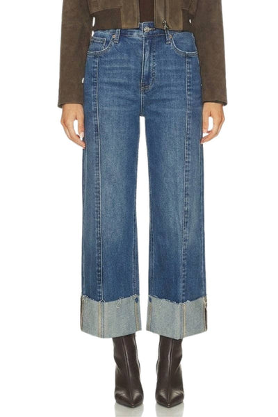 Inseam Transform High Rise Tummy Control A-Wide Jeans – Dark Wash