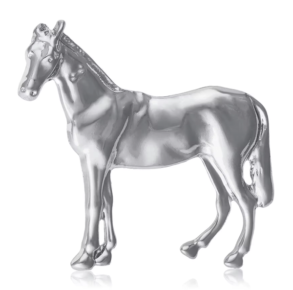 Pony Brooch Horse Pin - Horse Pin 14K Gold and Silver: Yellow Gold