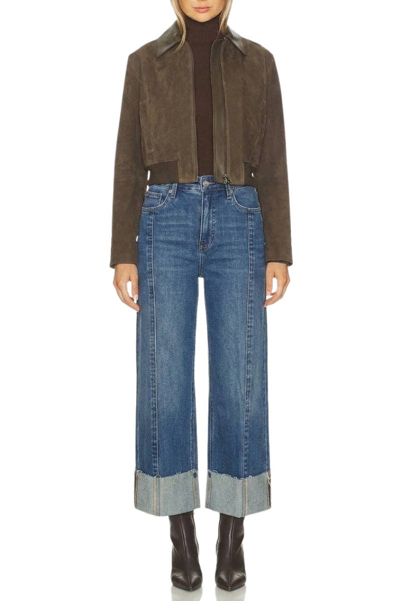 Inseam Transform High Rise Tummy Control A-Wide Jeans – Dark Wash