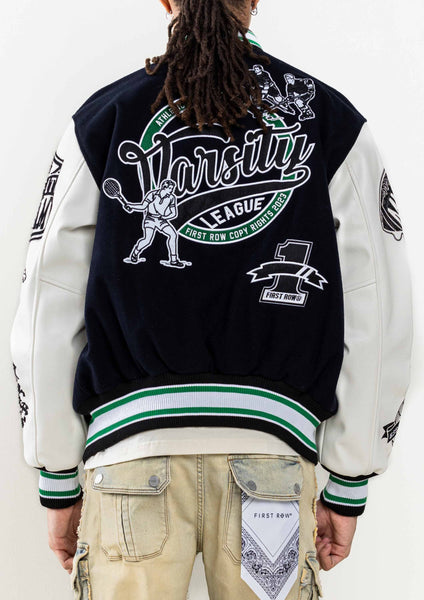 ALL FIELD THE BEST NEVER REST  VARSITY JACKET: L / NAVY