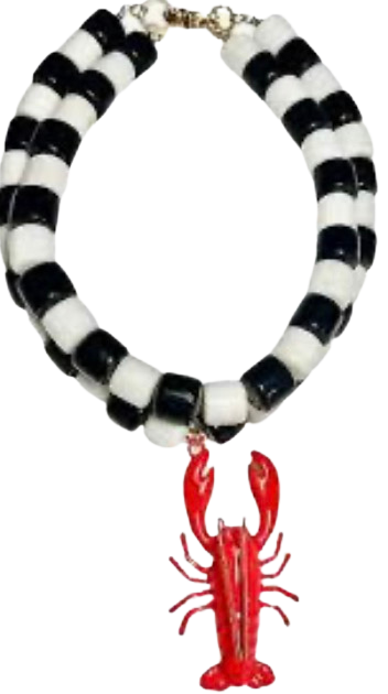 Lloyd Lobster Double Strand Bead Statement Necklace