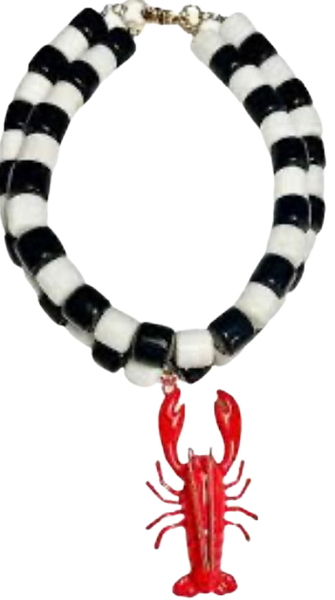 Lloyd Lobster Double Strand Bead Statement Necklace