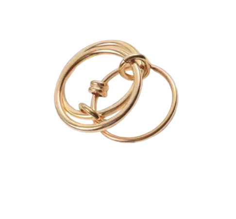 3 Multi Band stacking rings- STEEL-sized : Silver / 7